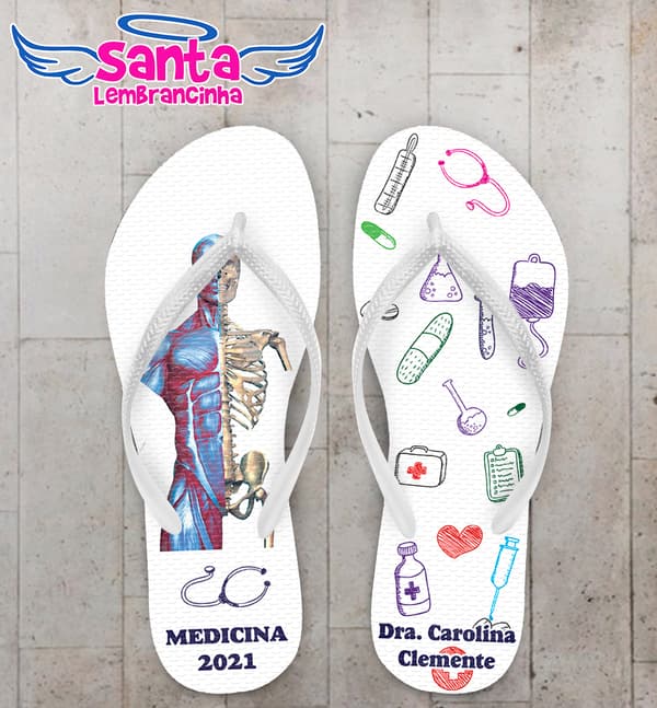 Chinelo Formatura Medicina Personalizado COD 10872
