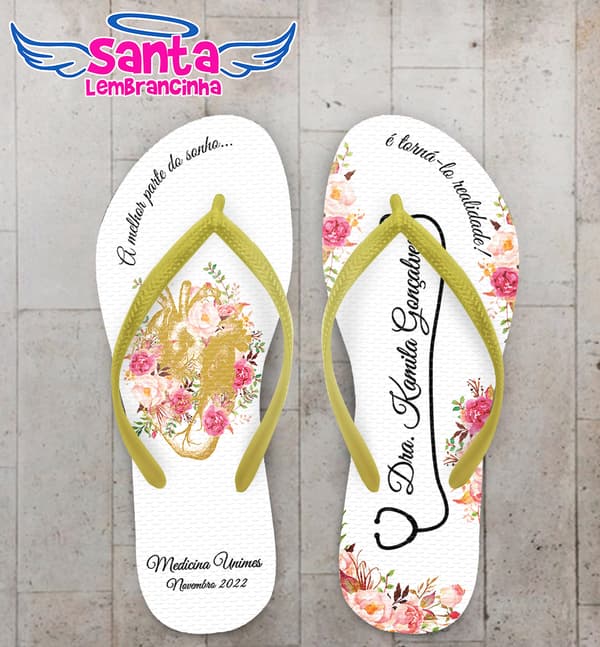 Chinelo Formatura Medicina Personalizado COD 10860