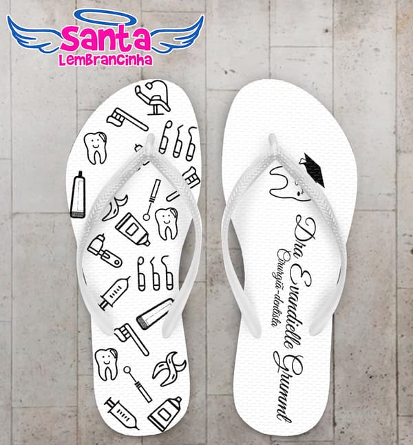 Chinelo Formatura Odontologia Personalizado COD 10888