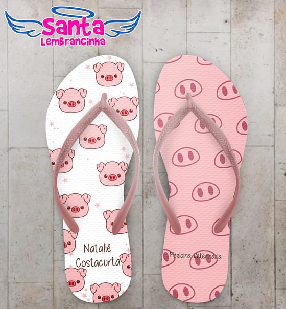 Chinelo Formatura Veterinária Personalizado COD 10890