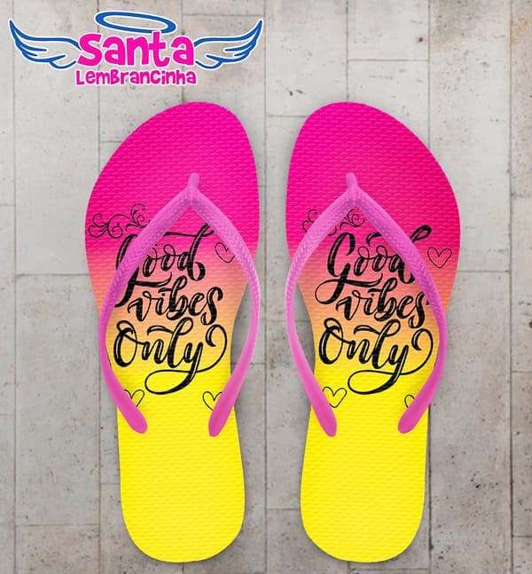 Chinelo Good Vibes Gradiente Personalizado COD 10820