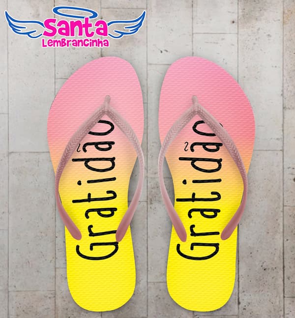 Chinelo Gratidão Gradiente Personalizado COD 10819
