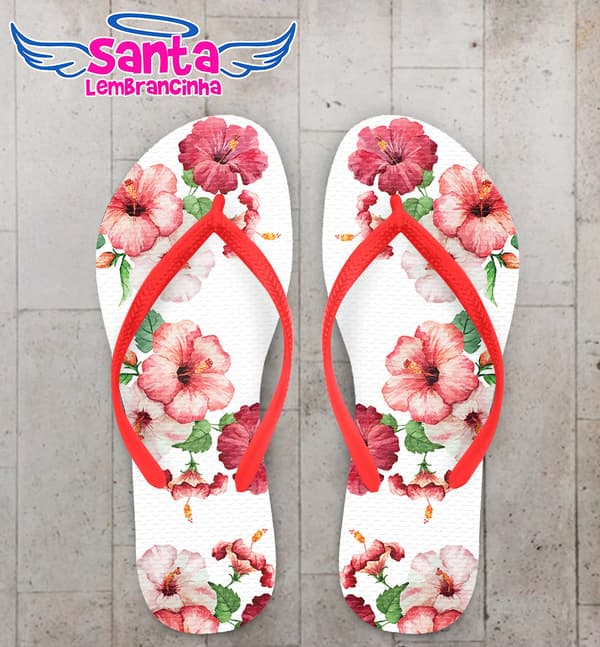Chinelo Hibisco Personalizado COD 10827