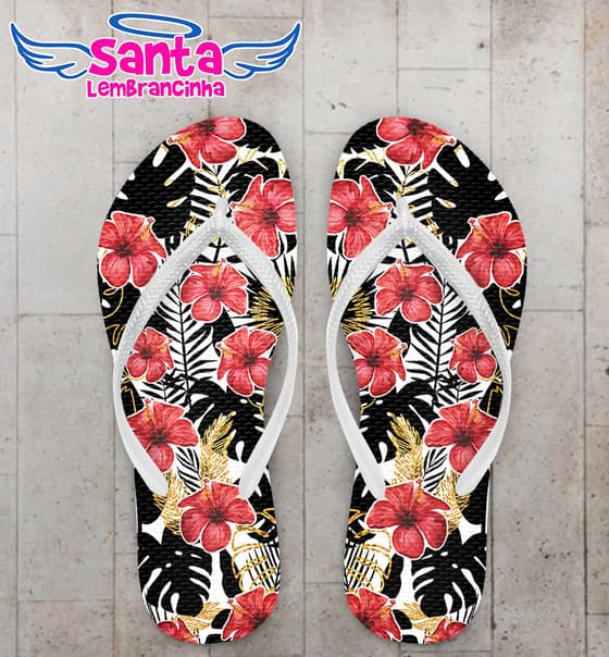 Chinelo Hibisco Personalizado COD 10835