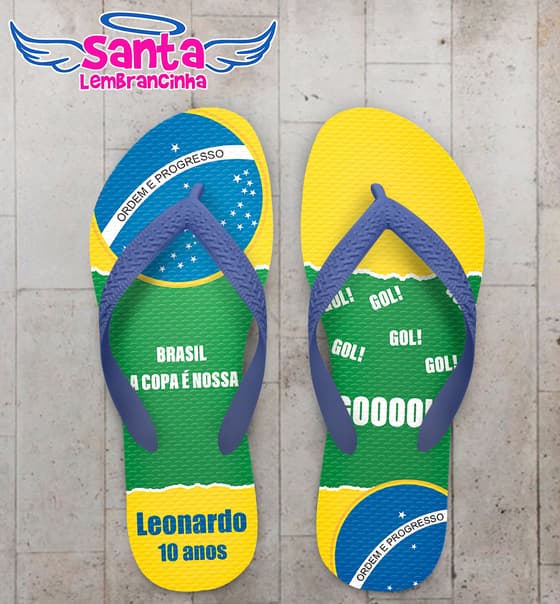 Chinelo Infantil Copa Personalizado COD 10918