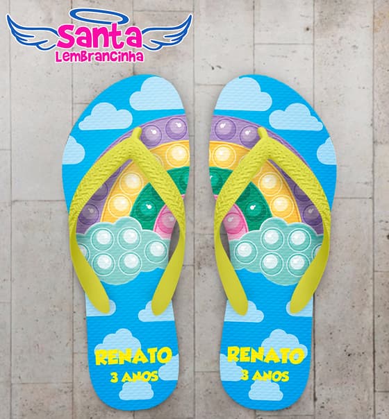 Chinelo Infantil Pop It Personalizado COD 10946