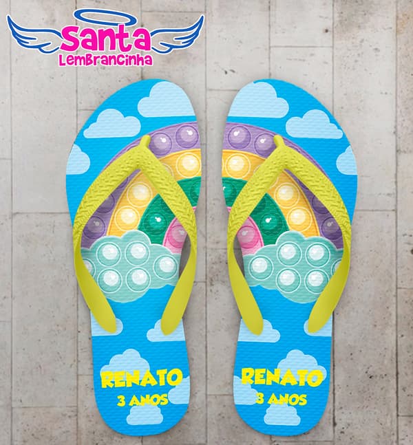Chinelo Infantil Pop It Personalizado COD 10946