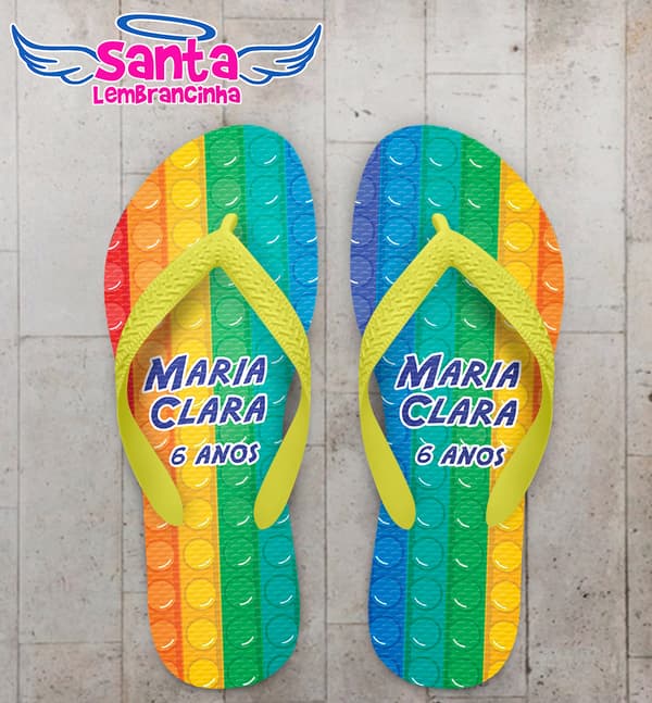 Chinelo Infantil Pop It Personalizado COD 10945