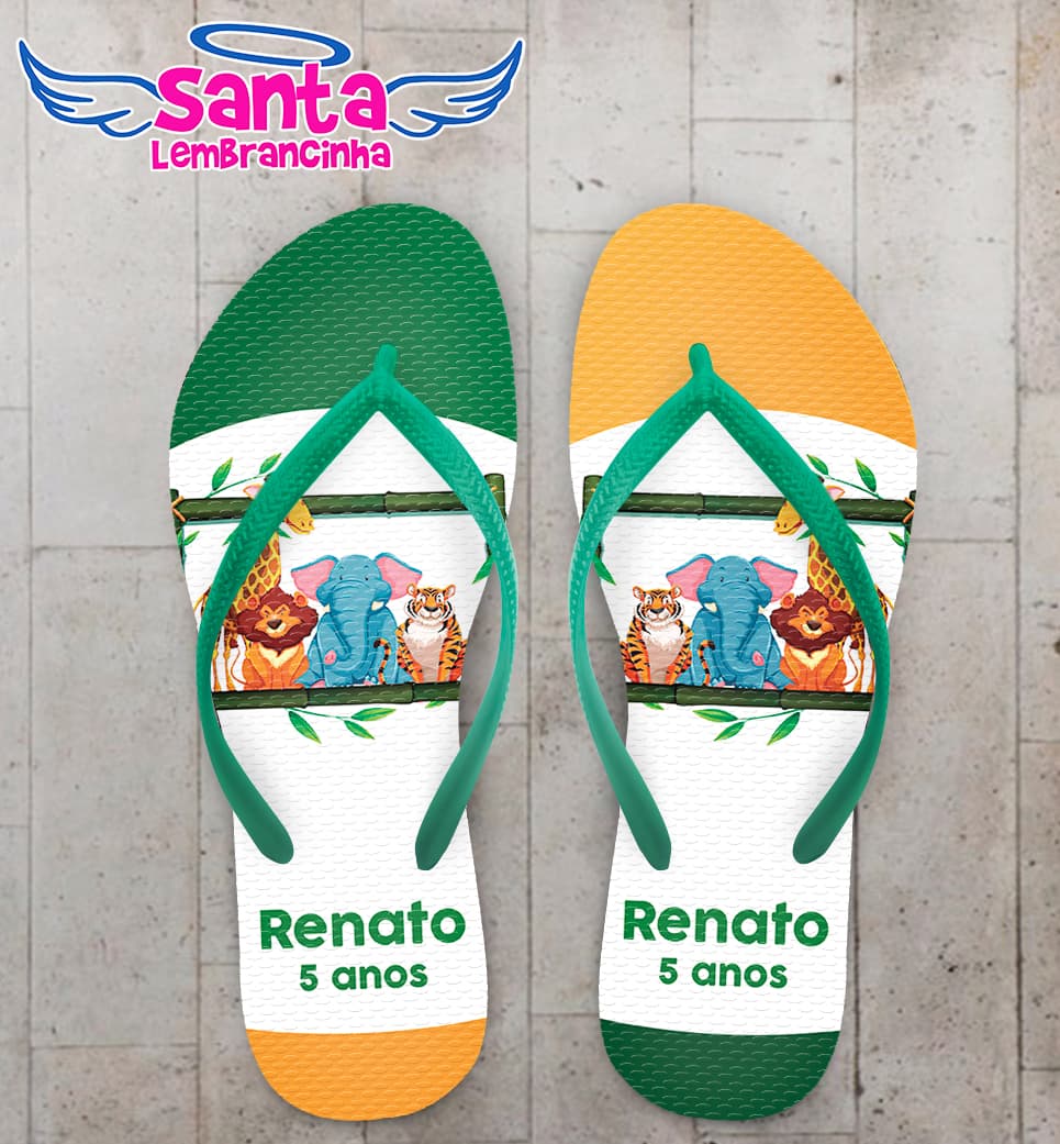 Chinelo Infantil Safari Personalizado COD 10956