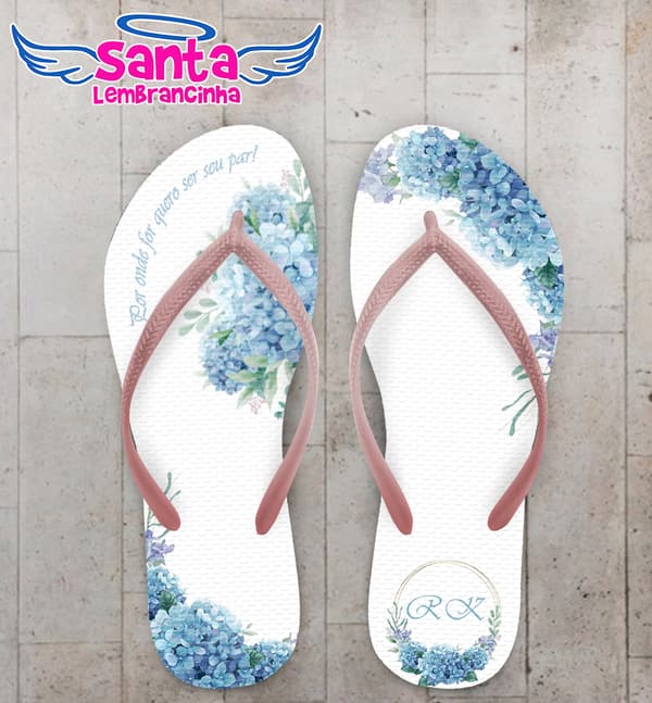 Chinelo Casamento Hortênsia Personalizado COD 12326