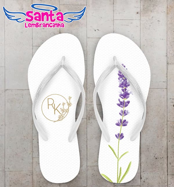 Chinelo Casamento Lavanda Personalizado COD 12314