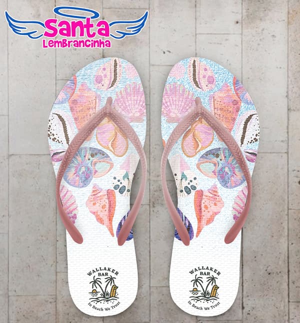 Chinelo Corporativo Conchas Personalizado COD 12365