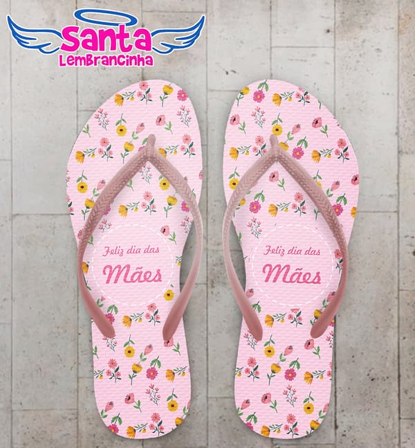 Chinelo Dia Das Mães Floral Personalizado COD 12371