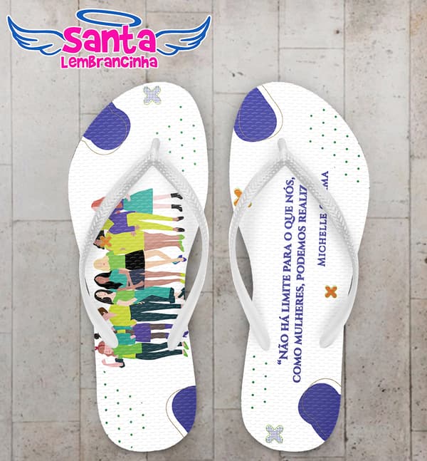 Chinelo Dia da Mulher Corporativo Personalizado COD 12367