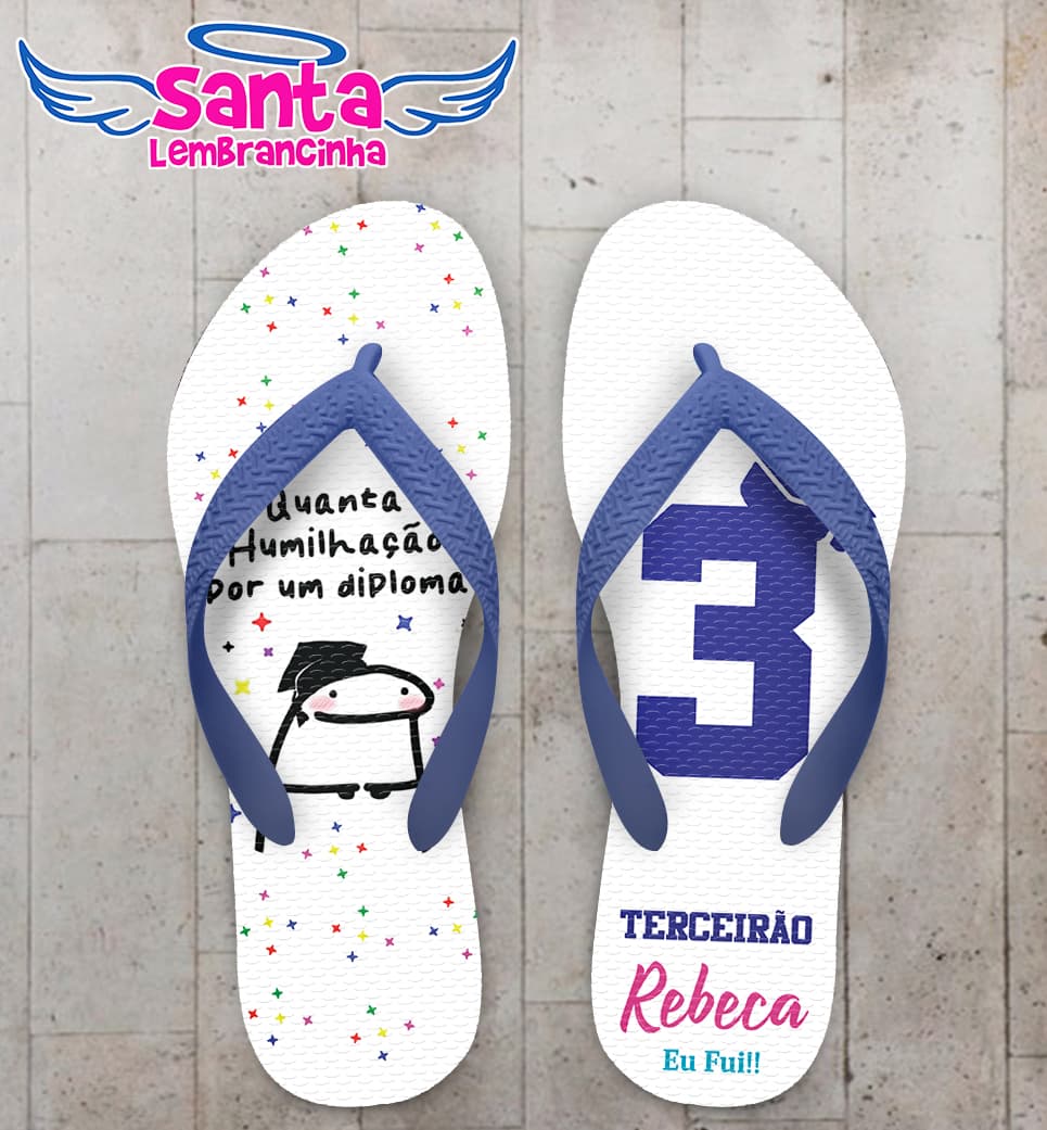 Chinelo Flork Formatura Terceirão Personalizado COD 12389