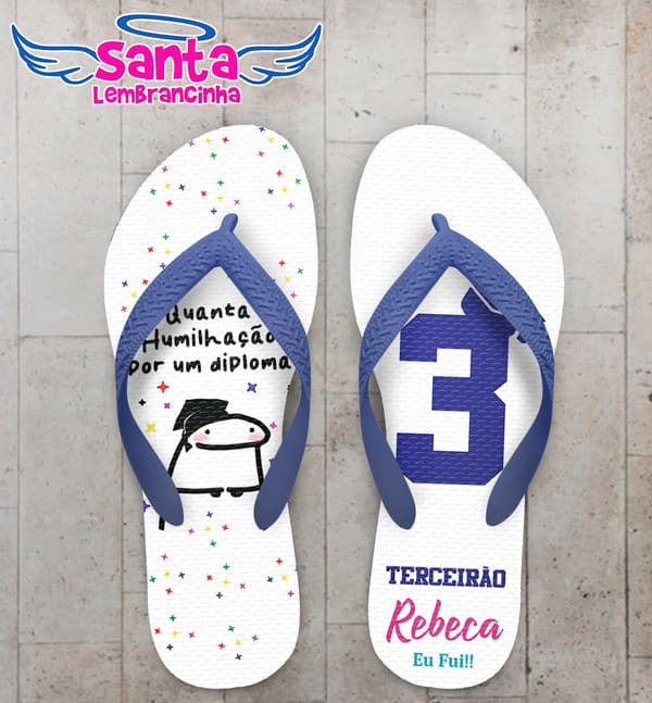 Chinelo Flork Formatura Terceirão Personalizado COD 12389