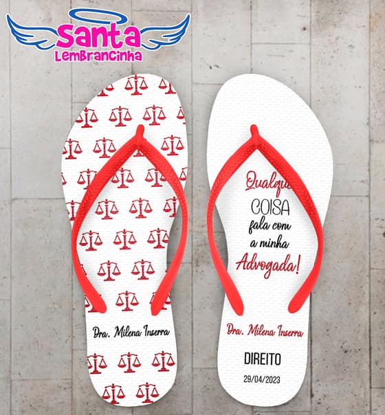 Chinelo Formatura Direito Personalizado COD 12377
