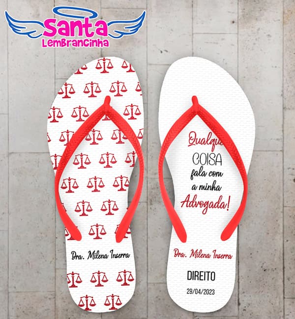 Chinelo Formatura Direito Personalizado COD 12377