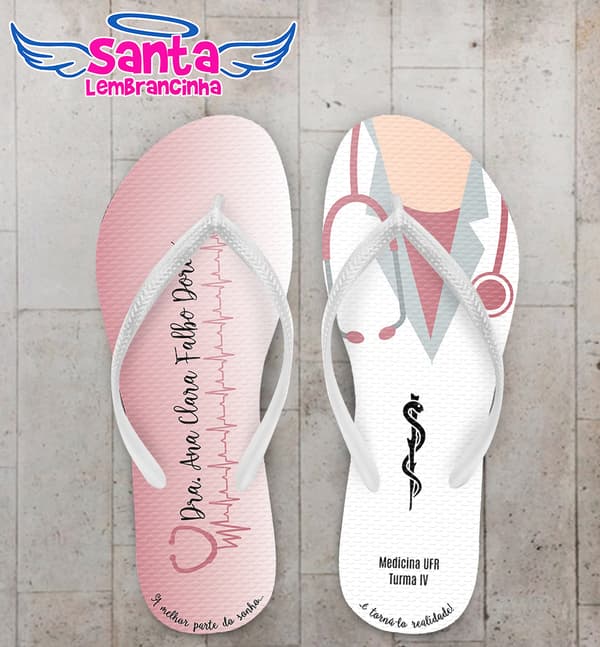 Chinelo Formatura Medicina Personalizado COD 12386