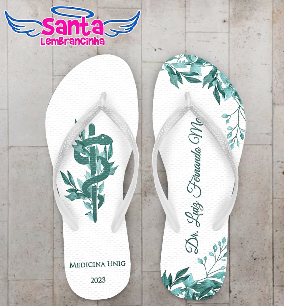 Chinelo Formatura Medicina Personalizado COD 12387