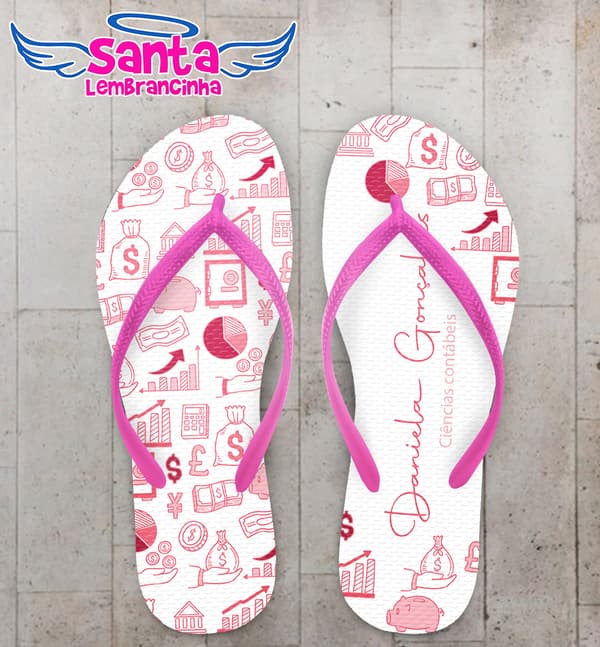 Chinelo Formatura Ciências Contábeis Personalizado COD 12524
