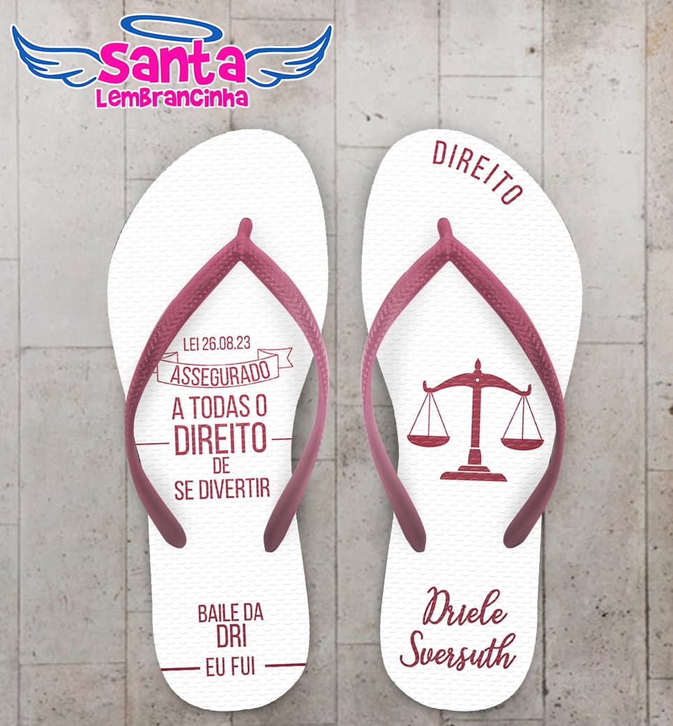 Chinelo Formatura Direito Personalizado COD 12521