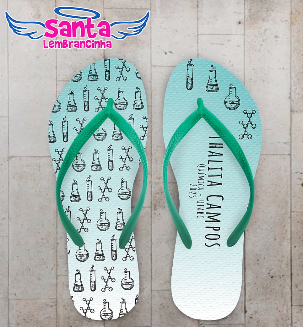Chinelo Formatura Engenharia Química Personalizado COD 12518