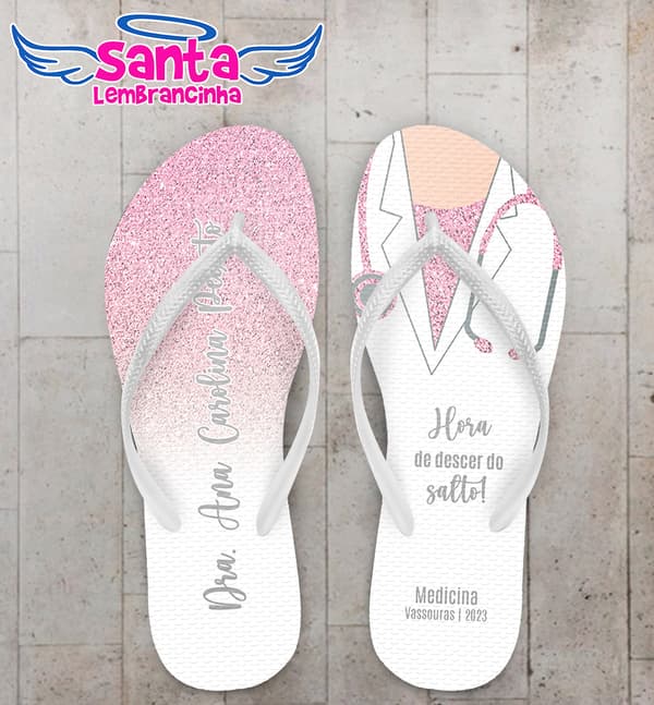 Chinelo Formatura Medicina Jaleco Personalizado COD 12519