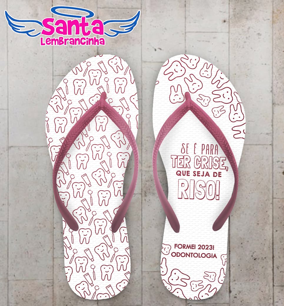 Chinelo Formatura Odontologia Personalizado COD 12525