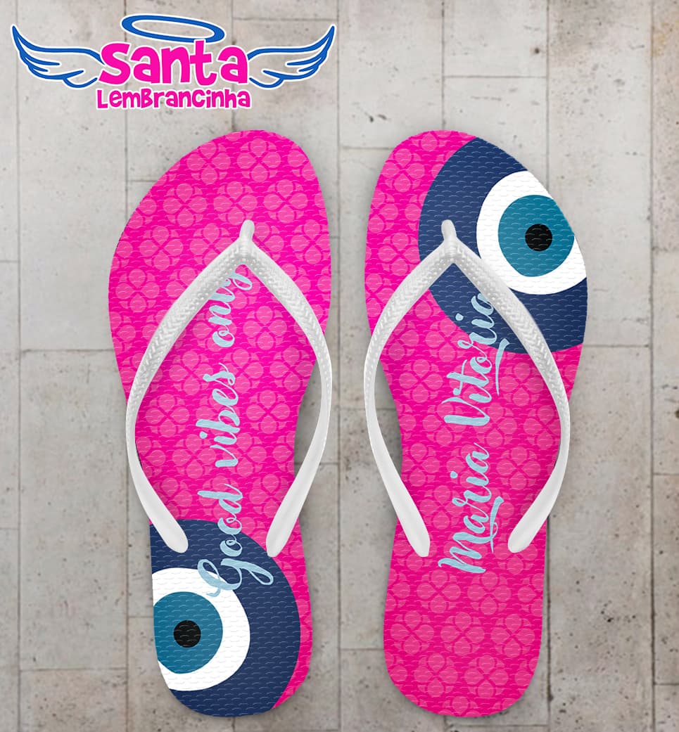 Chinelo Temático Olho Grego Personalizado COD 12527
