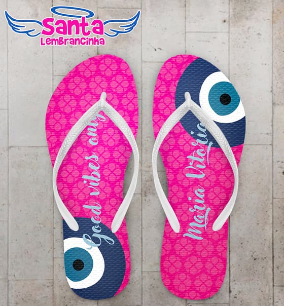 Chinelo Temático Olho Grego Personalizado COD 12527