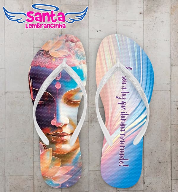 Chinelo Buda Gradiente Colorido Personalizado COD 12557
