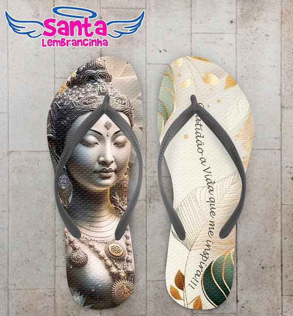 Chinelo Buda Gratidão Personalizado COD 12570