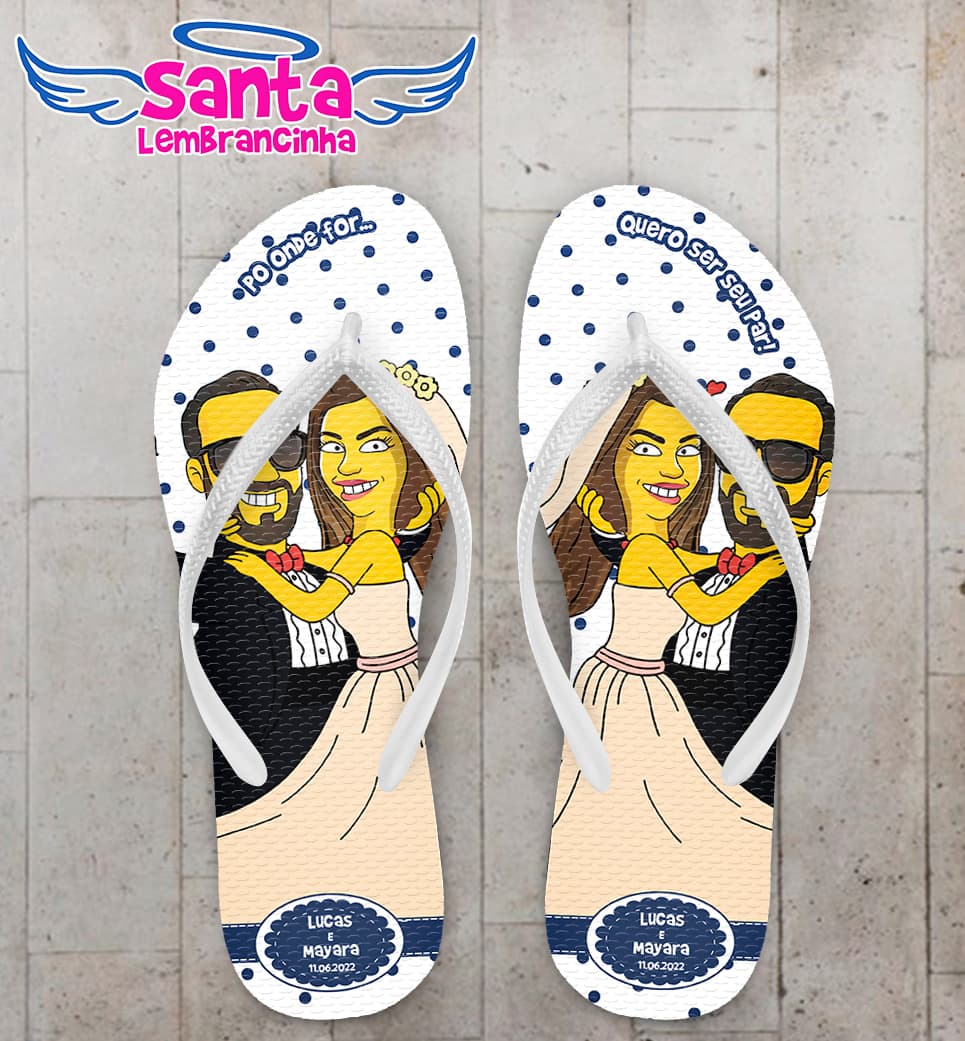 Chinelo Caricatura Desenho Animado Personalizado COD 12530