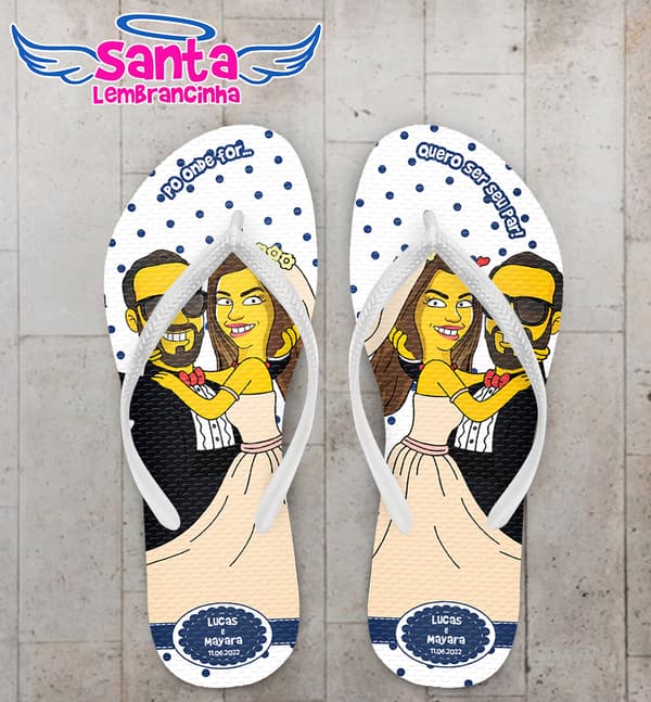 Chinelo Caricatura Desenho Animado Personalizado COD 12530