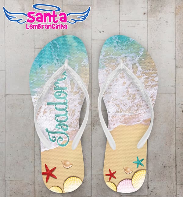Chinelo Debutante Praia Personalizado COD 12546