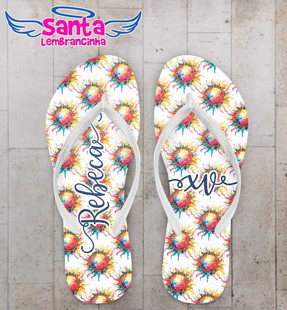 Chinelo Debutante Sol Personalizado COD 12578