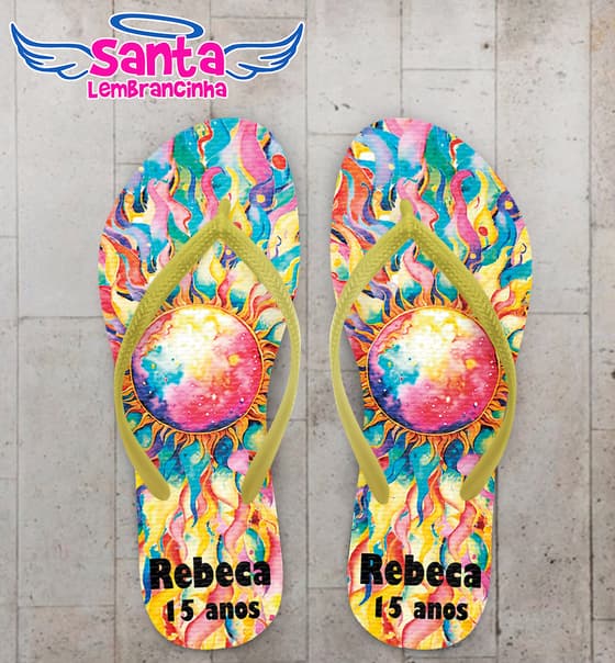 Chinelo Debutante Sol Personalizado COD 12577