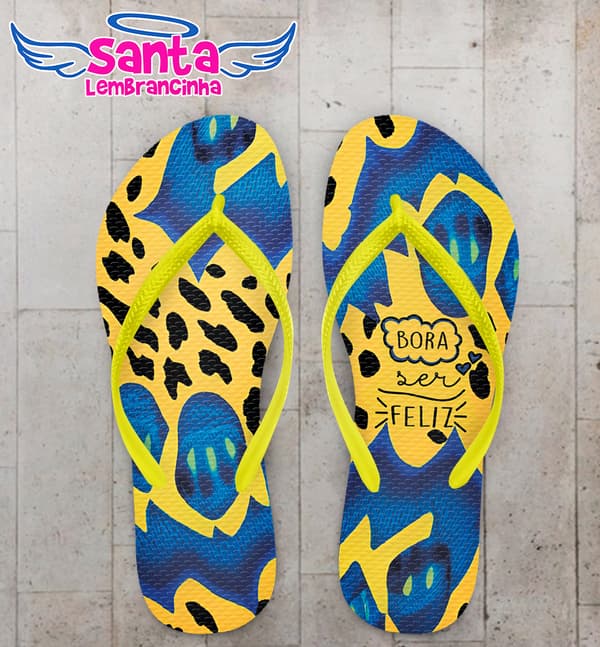 Chinelo Estampa Leopardo Animal Print Personalizado COD 12572