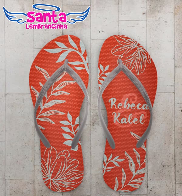 Chinelo Folhagem Personalizado COD 12618