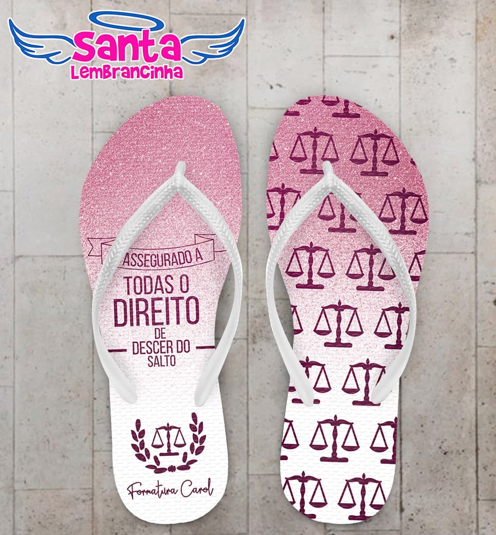 Chinelo Formatura Direito Balanças Personalizado COD 12541