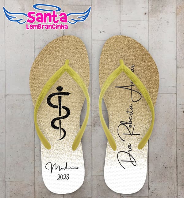 Chinelo Formatura Medicina Personalizado COD 12536