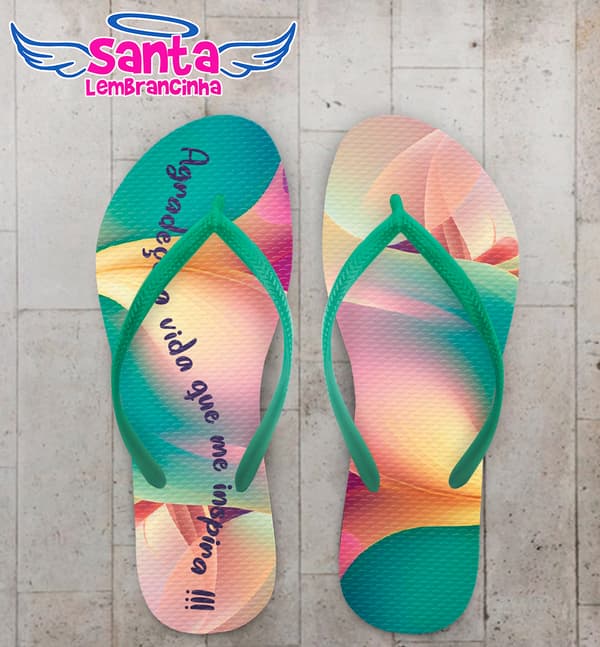 Chinelo Gradientes e Frase Personalizado COD 12548