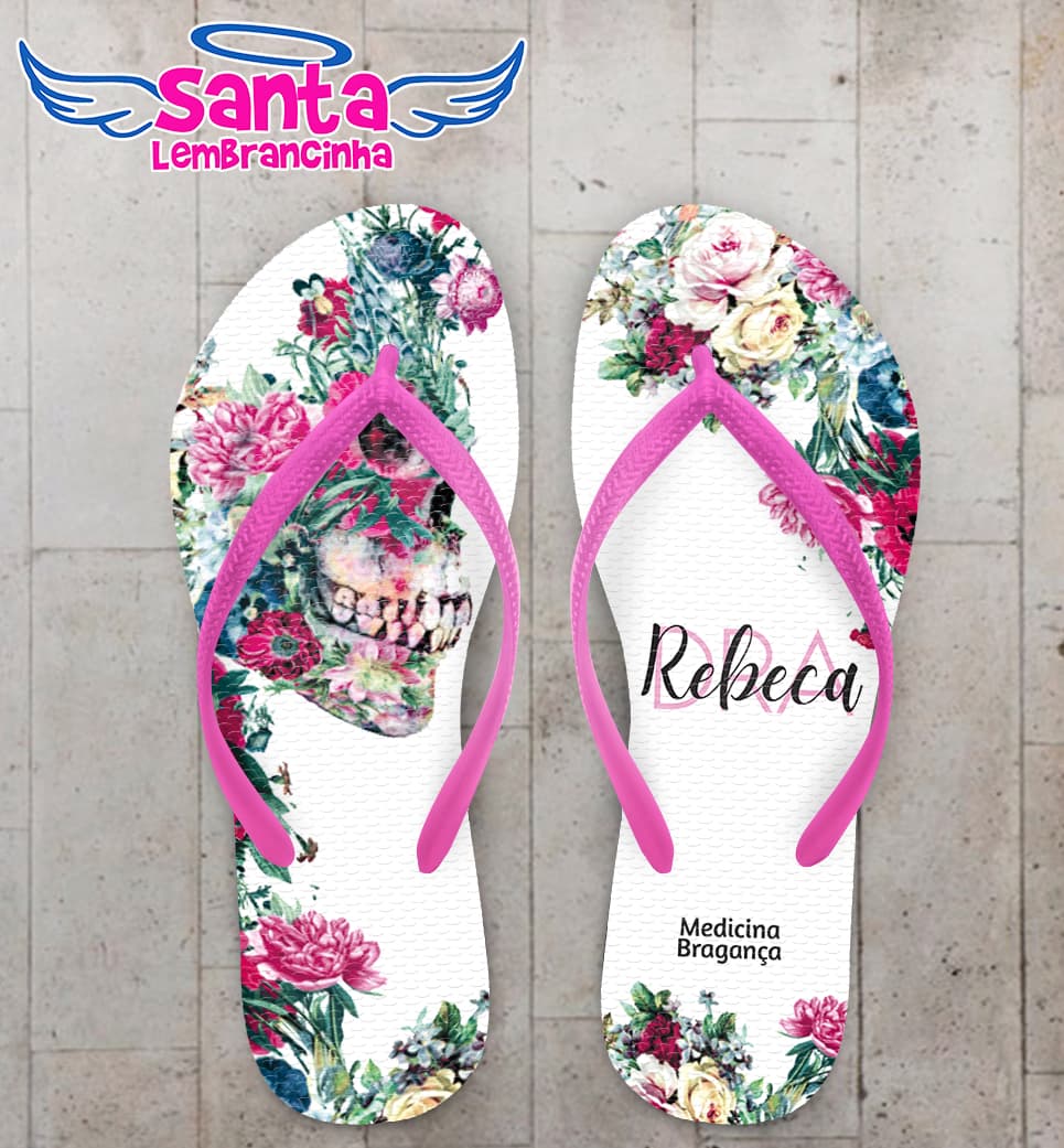 Chinelo Medicina Caveira Personalizado COD 12529