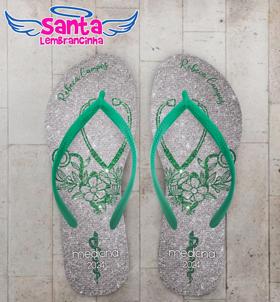 Chinelo Medicina Estetoscópio Personalizado COD 12627