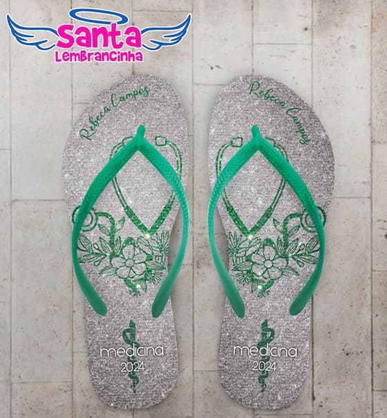Chinelo Medicina Estetoscópio Personalizado COD 12627