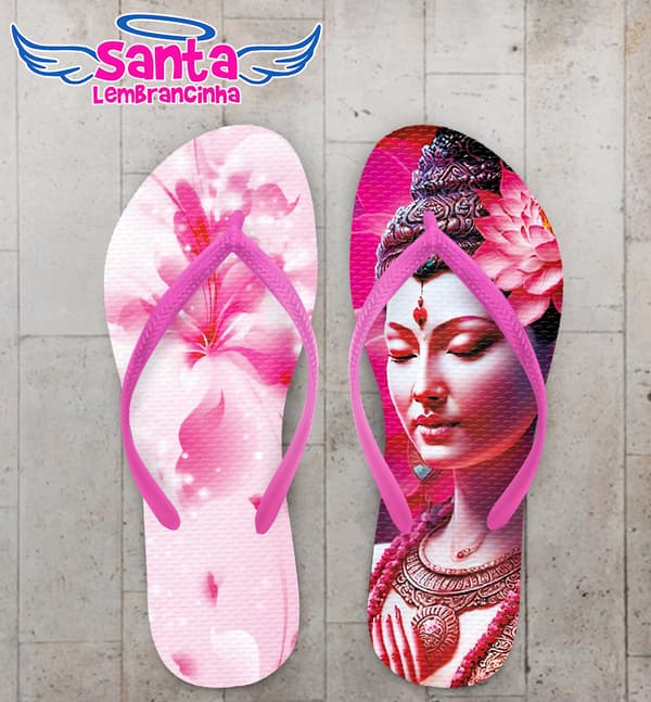 Chinelo Zen Floral Personalizado COD 12556