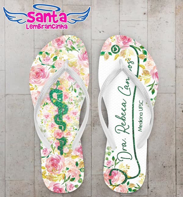 Chinelo Medicina Floral Personalizado COD 12626