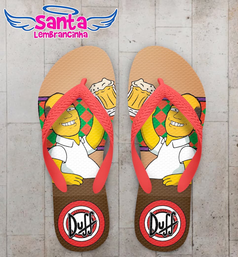 Chinelo Caricatura Personagem Cartoon Personalizado COD 12669
