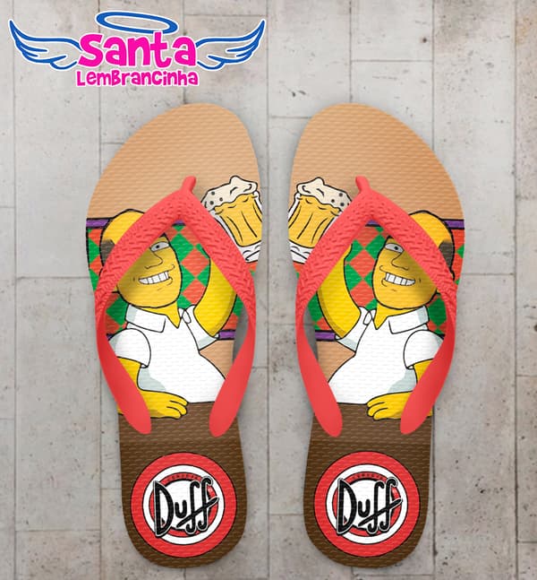 Chinelo Caricatura Personagem Cartoon Personalizado COD 12669